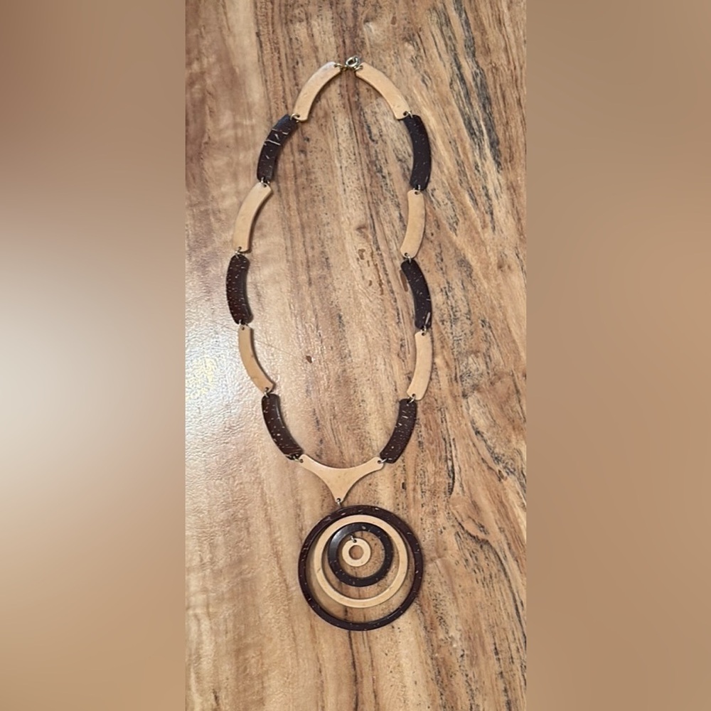 African Brown and Tan Necklace